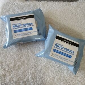 2 Pack- Neutrogena Fragrance Free Makeup Remover Cleansing Wipes 25 Ct Each